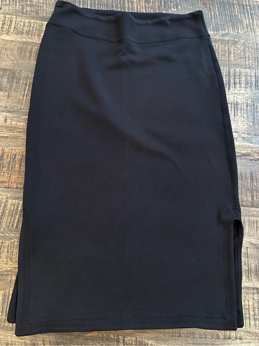 Spanx Midi Skirt Airessentials Spacer Size Large Black Stretch